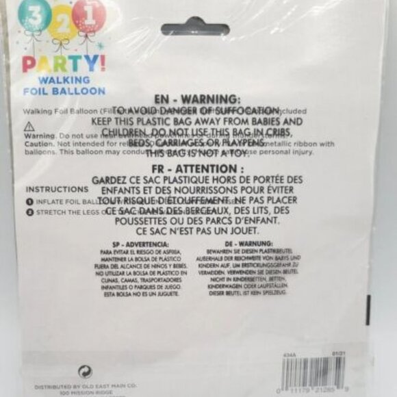 321 Party Walking Foil Llama Helium Printed Both Sides Balloon Set of 2 Balloons - Picture 4 of 4